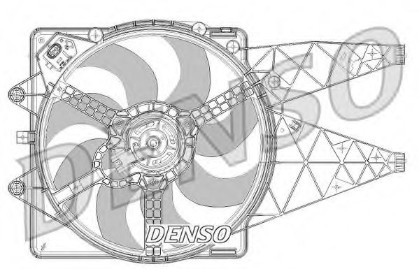 Ventilator, radiator FIAT PUNTO EVO (199) (2008 - 2016) DENSO DER09094 piesa NOUA