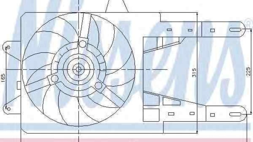 Ventilator, radiator FIAT PUNTO Van (176L) NISSENS 85141