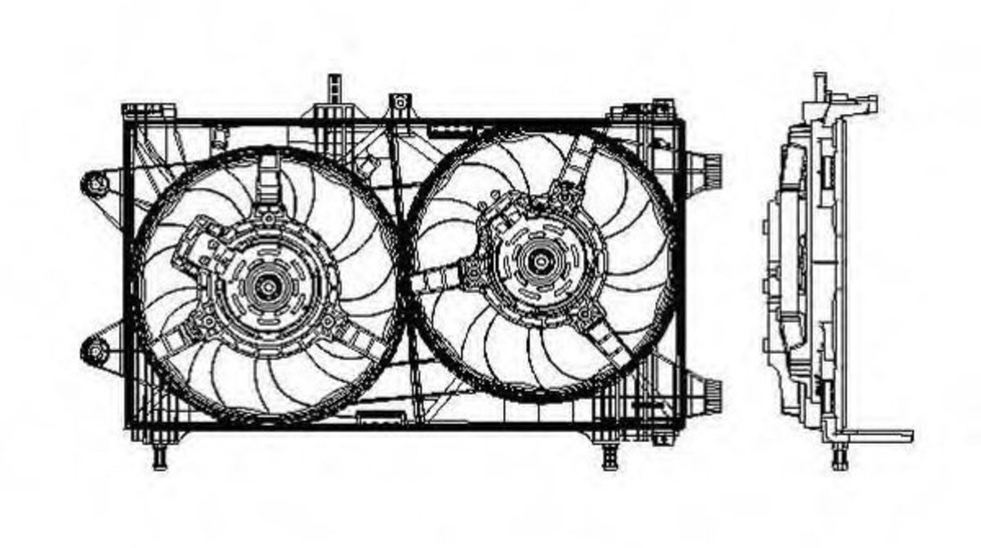 Ventilator, radiator FIAT PUNTO Van (188AX) (2000 - 2009) NRF 47802 piesa NOUA