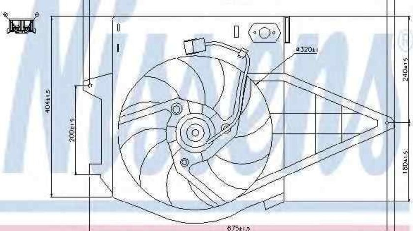 Ventilator, radiator FIAT SCUDO Combinato (220P) NISSENS 85003