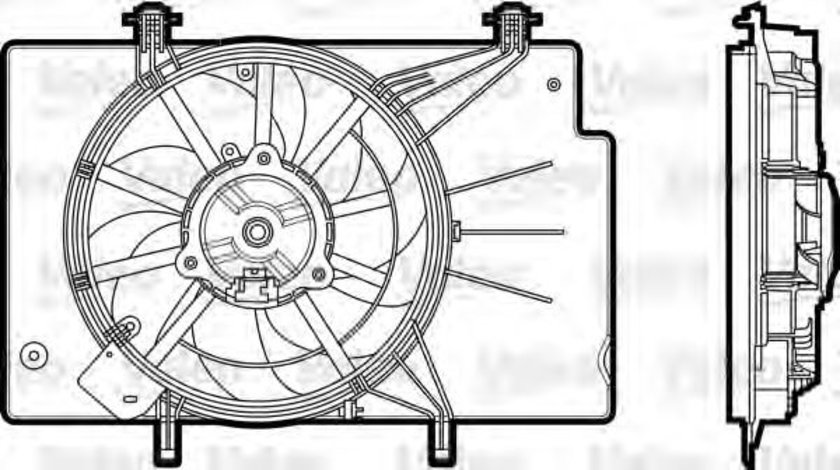 Ventilator, radiator FORD B-MAX (JK) (2012 - 2016) VALEO 696344 piesa NOUA