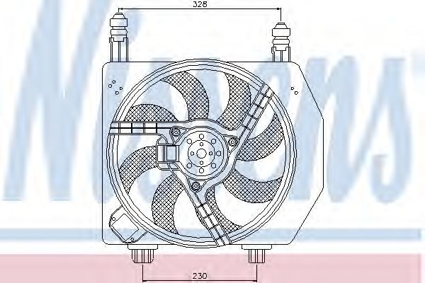 Ventilator, radiator FORD COURIER (J3, J5) (1996 - 2016) NISSENS 85172 piesa NOUA