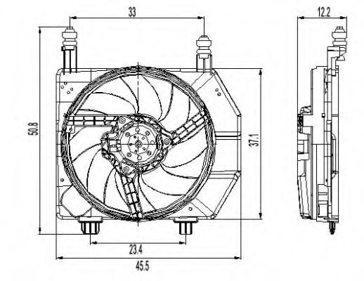 Ventilator, radiator FORD COURIER (J3, J5) (1996 - 2016) NRF 47261 piesa NOUA