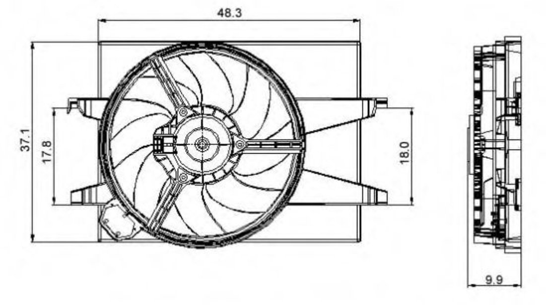 Ventilator, radiator FORD FIESTA V (JH, JD) (2001 - 2010) NRF 47006 piesa NOUA