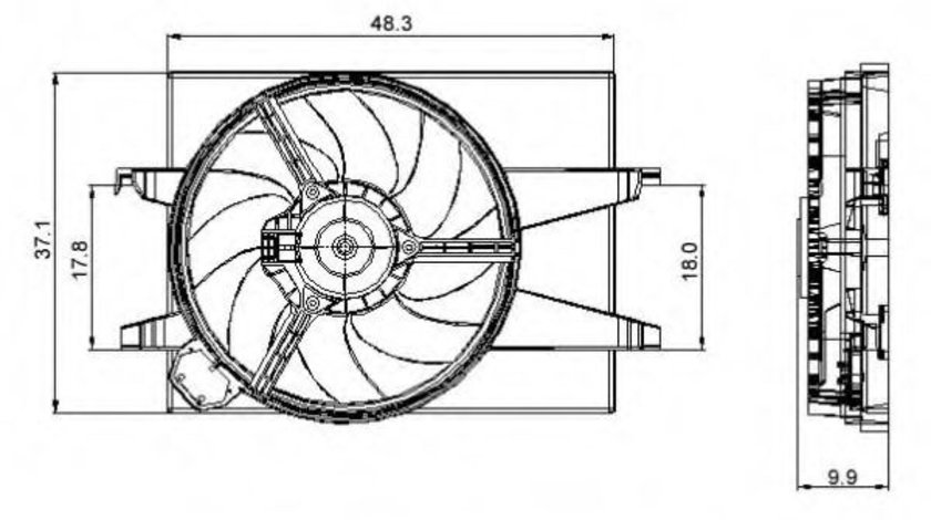 Ventilator, radiator FORD FIESTA V (JH, JD) (2001 - 2010) NRF 47006 piesa NOUA