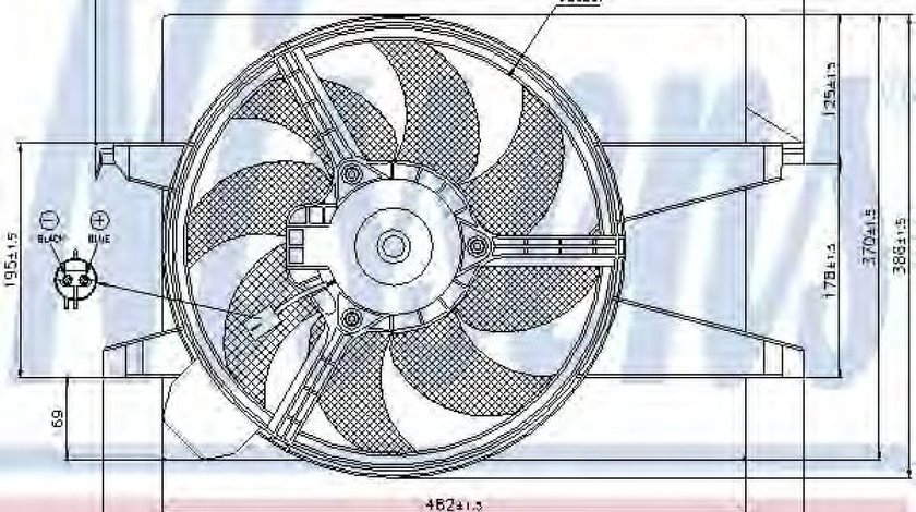 Ventilator, radiator FORD FIESTA V (JH, JD) (2001 - 2010) NISSENS 85030 piesa NOUA