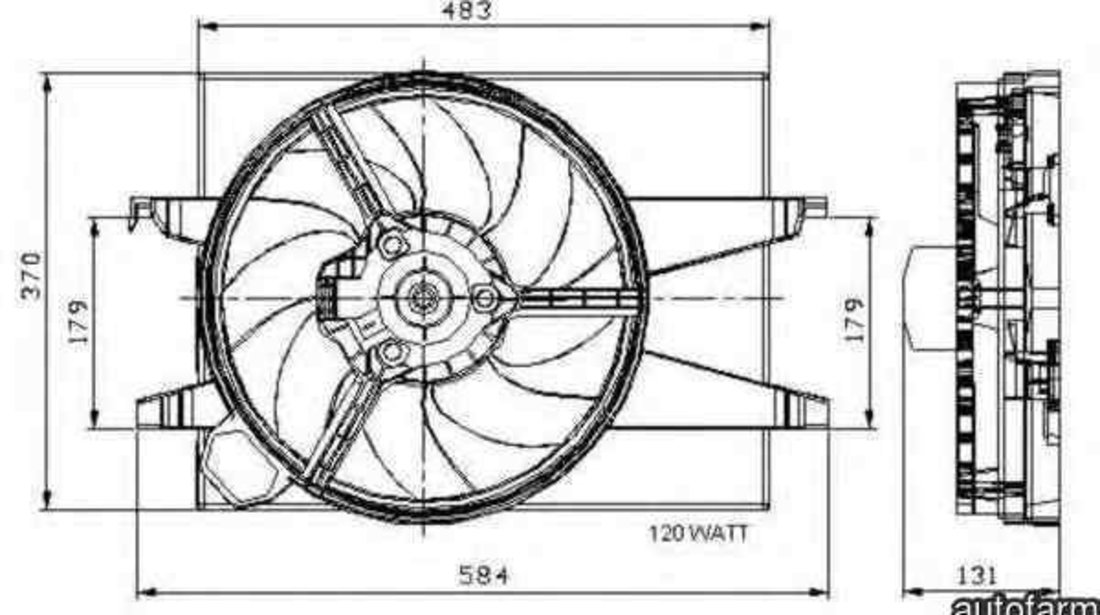 Ventilator, radiator FORD FIESTA V (JH_, JD_) NRF 47007