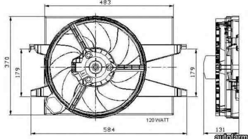 Ventilator, radiator FORD FIESTA V (JH_, JD_) NRF 47007