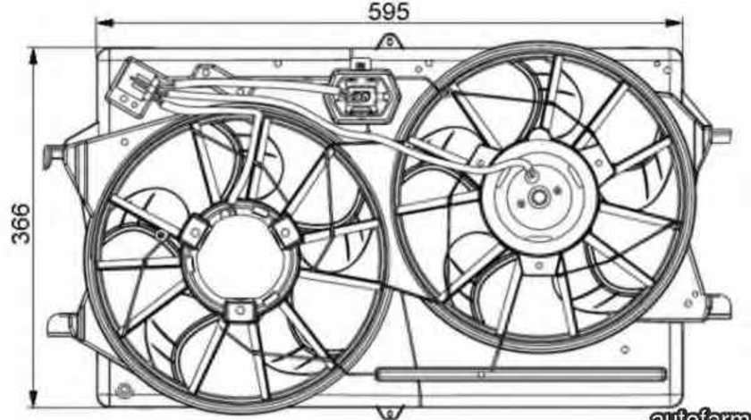 Ventilator radiator FORD FOCUS C-MAX NRF 47061
