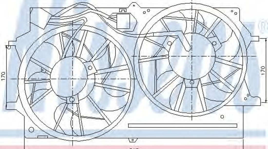 Ventilator, radiator FORD FOCUS (DAW, DBW) (1998 - 2007) NISSENS 85215 piesa NOUA