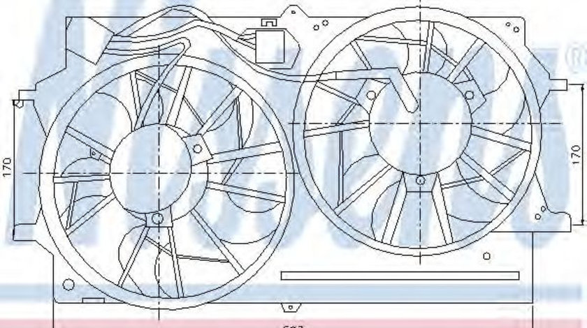 Ventilator, radiator FORD FOCUS (DAW, DBW) (1998 - 2007) NISSENS 85215 piesa NOUA