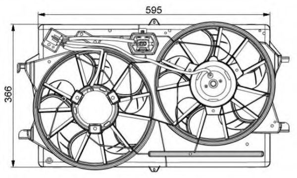 Ventilator, radiator FORD FOCUS II Combi (DA) (2004 - 2012) NRF 47061 piesa NOUA