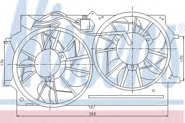 Ventilator, radiator FORD FOCUS Limuzina (DFW) (1999 - 2007) NISSENS 85215 piesa NOUA