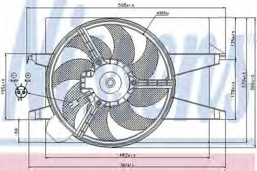 Ventilator, radiator FORD FUSION (JU) (2002 - 2012) NISSENS 85030 piesa NOUA