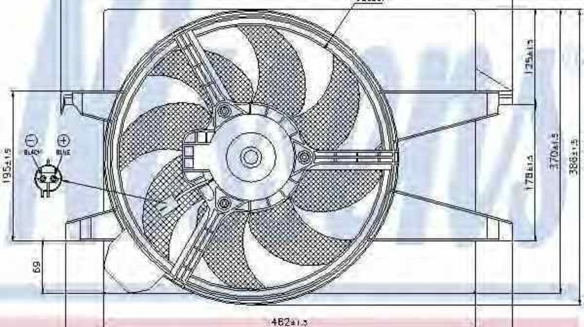 Ventilator radiator FORD FUSION JU NISSENS 85030
