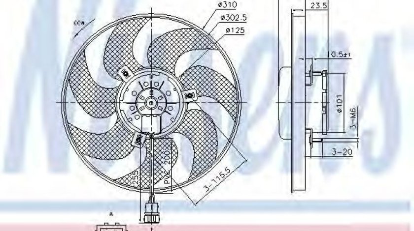 Ventilator, radiator FORD GALAXY (WGR) (1995 - 2006) NISSENS 85761 piesa NOUA