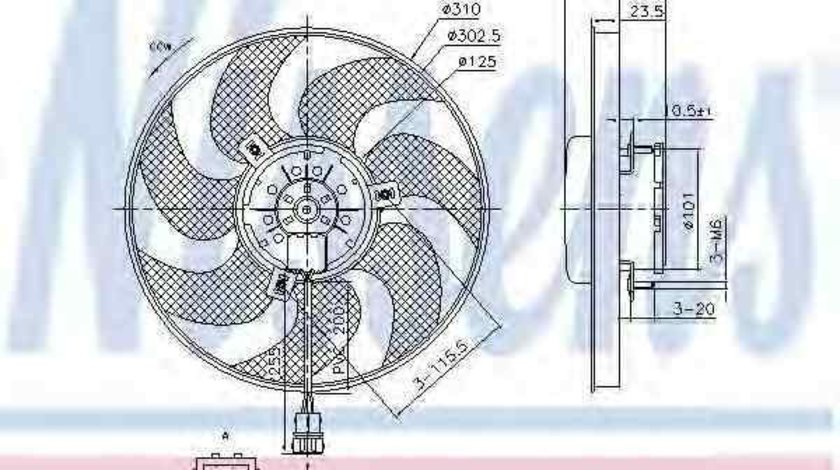 Ventilator, radiator FORD GALAXY (WGR) NISSENS 85761