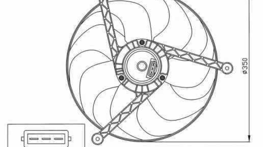 Ventilator radiator FORD GALAXY WGR NRF 47057