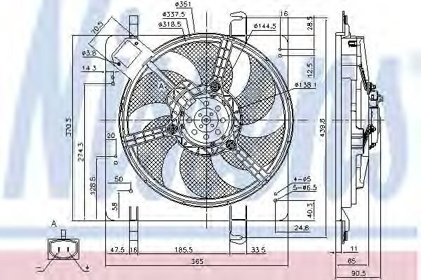 Ventilator, radiator FORD KA (RB) (1996 - 2008) NISSENS 85028 piesa NOUA