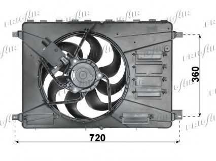 Ventilator, radiator FORD S-MAX (WA6) (2006 - 2016) FRIGAIR 0505.2027 piesa NOUA