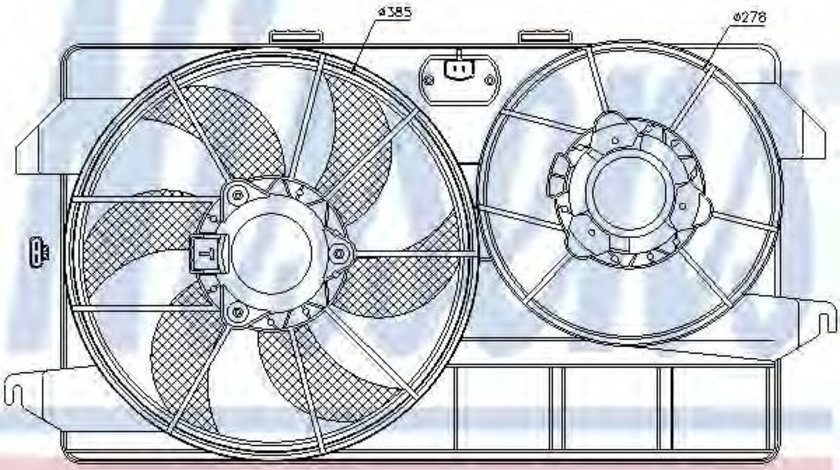 Ventilator, radiator FORD TOURNEO CONNECT (2002 - 2016) NISSENS 85262 piesa NOUA