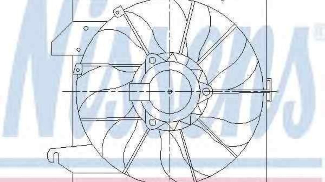 Ventilator, radiator FORD TRANSIT CONNECT (P65_, P70_, P80_) NISSENS 85261