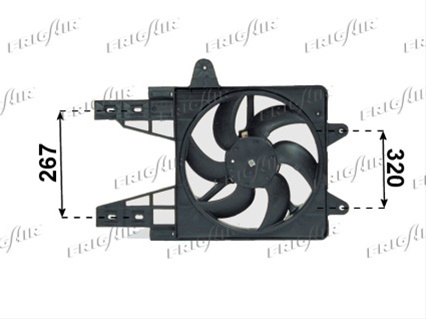 Ventilator, Radiator Frigair Alfarome/Fiat/Lanci 0504.1197