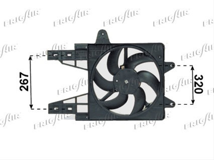 Ventilator, Radiator Frigair Alfarome/Fiat/Lanci 0504.1197