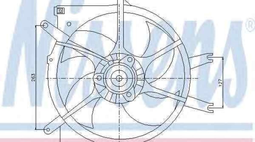 Ventilator, radiator HONDA CIVIC VI cupe (EJ, EM1) NISSENS 85043