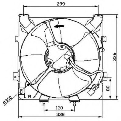 Ventilator, radiator HONDA CIVIC VI Hatchback (EJ, EK) (1995 - 2001) NRF 47041 piesa NOUA
