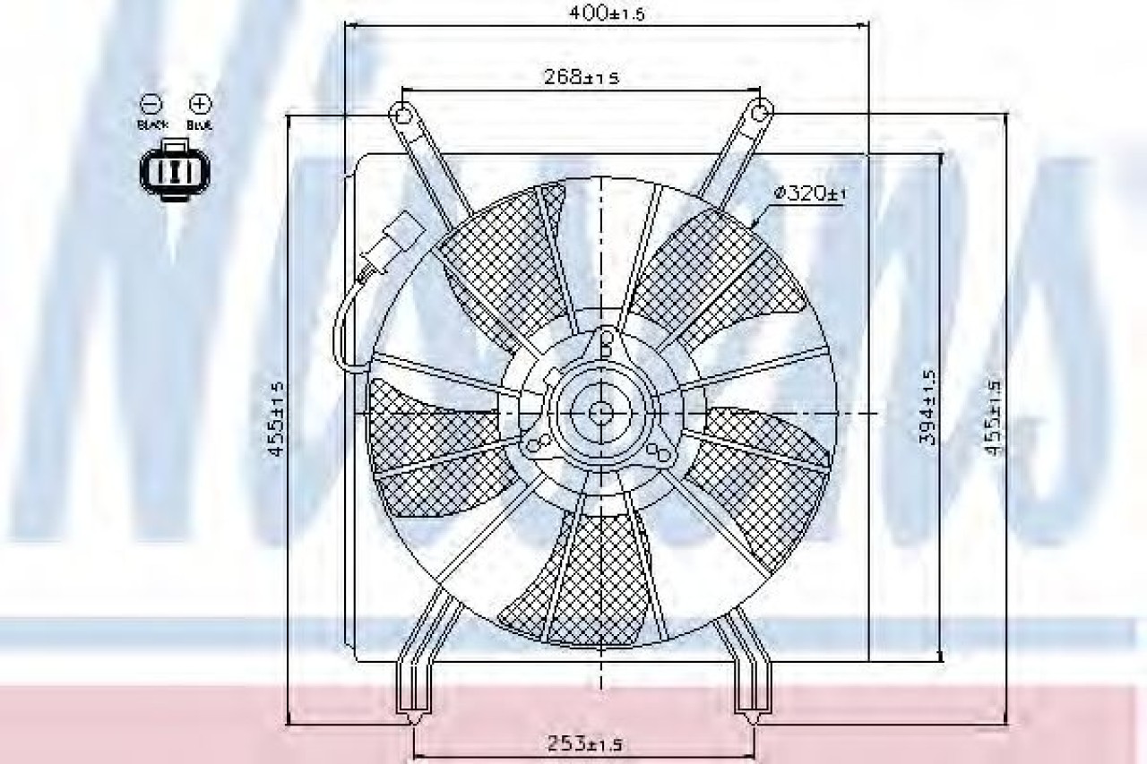 Ventilator, radiator HONDA CR-V II (RD) (2001 - 2006) NISSENS 85048 piesa NOUA
