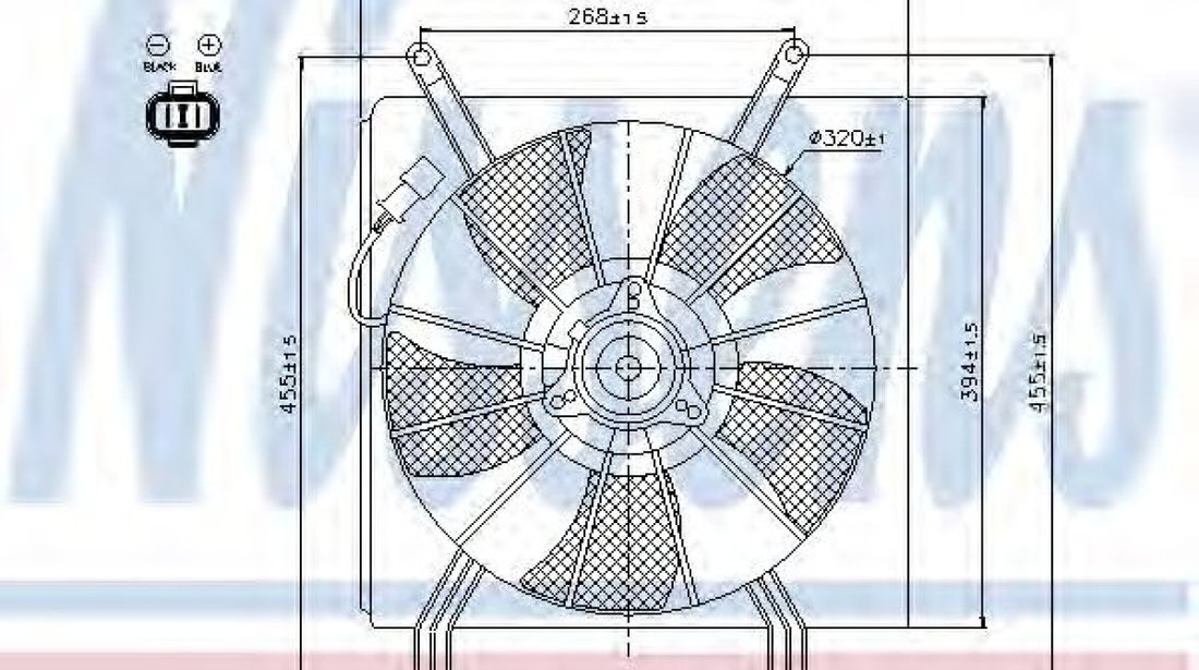 Ventilator, radiator HONDA CR-V II (RD) (2001 - 2006) NISSENS 85048 piesa NOUA