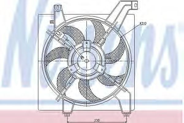Ventilator, radiator HYUNDAI GETZ (TB) (2002 - 2010) NISSENS 85034 piesa NOUA