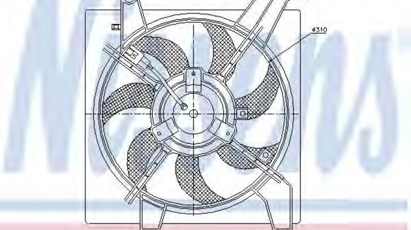Ventilator, radiator HYUNDAI GETZ (TB) (2002 - 2010) NISSENS 85034 piesa NOUA