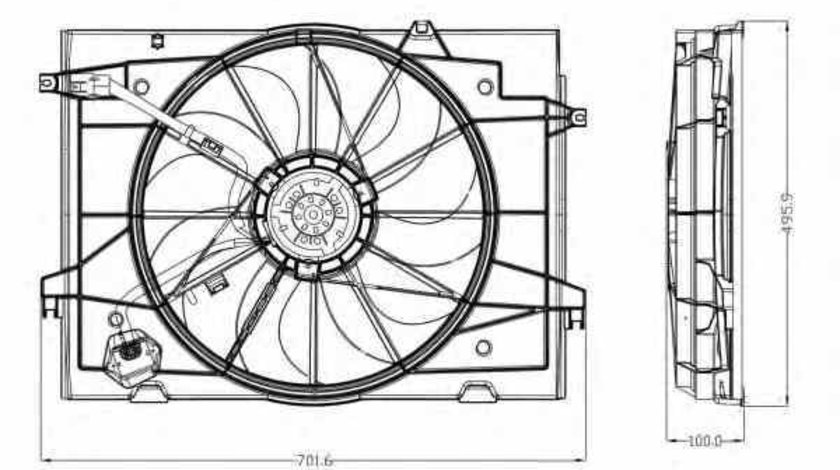 Ventilator radiator HYUNDAI TUCSON JM NRF 47285