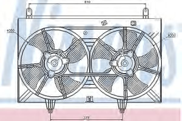 Ventilator, radiator INFINITI FX (2002 - 2008) NISSENS 85615 piesa NOUA
