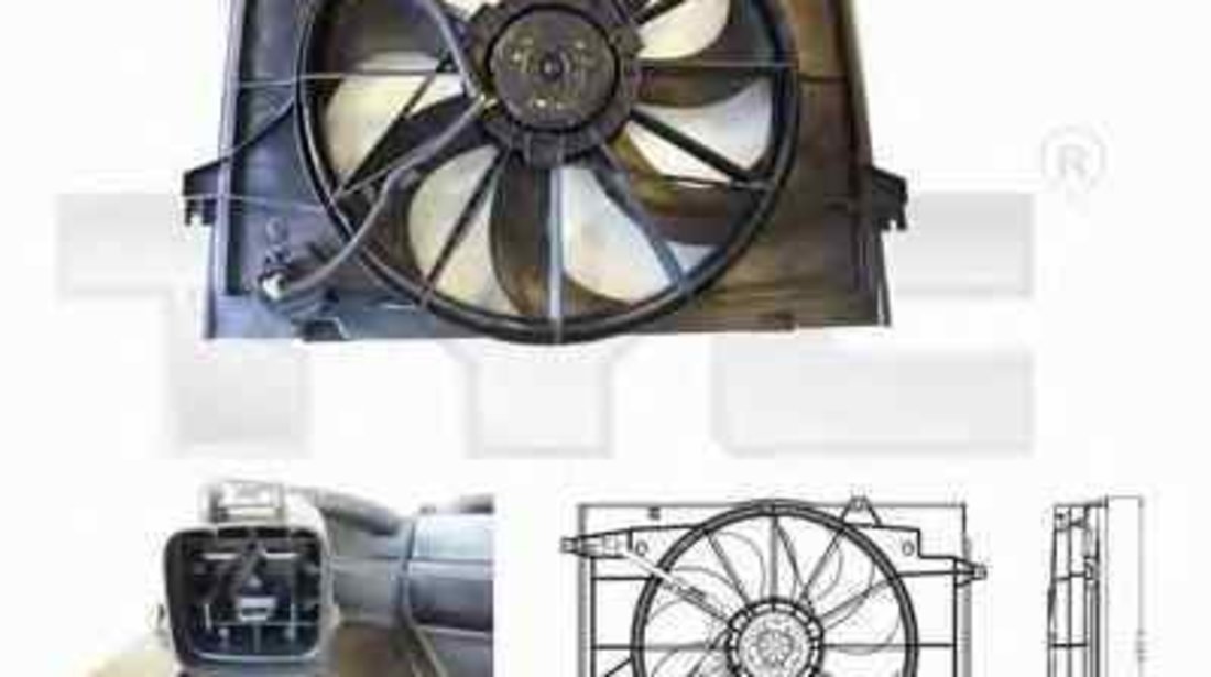 Ventilator radiator KIA SPORTAGE JE KM TYC 817-0001