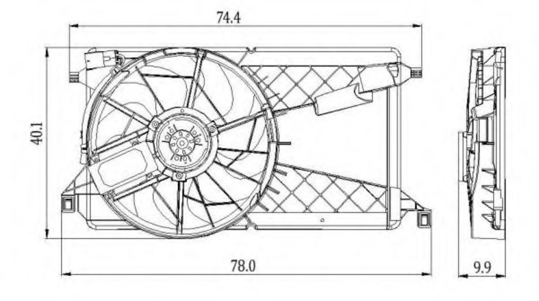 Ventilator, radiator MAZDA 3 (BK) (2003 - 2009) NRF 47291 piesa NOUA