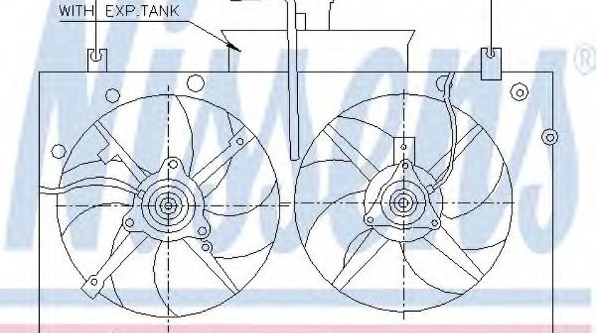 Ventilator, radiator MAZDA 6 (GG) (2002 - 2008) NISSENS 85221 piesa NOUA