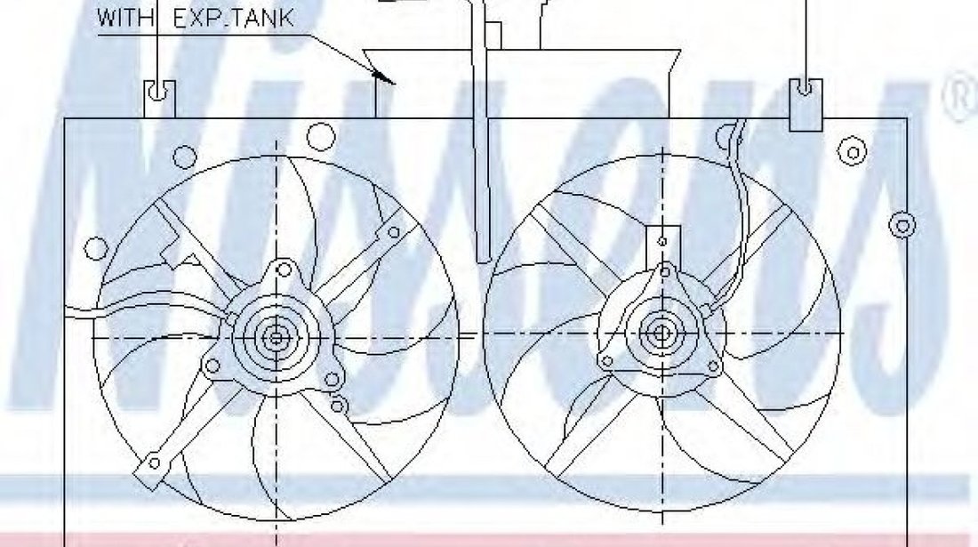 Ventilator, radiator MAZDA 6 Hatchback (GG) (2002 - 2008) NISSENS 85221 piesa NOUA