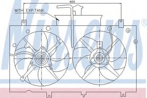 Ventilator, radiator MAZDA 6 Hatchback (GG) (2002 - 2008) NISSENS 85221 piesa NOUA