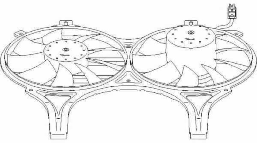 Ventilator radiator MERCEDES-BENZ E-CLASS W210 TOPRAN 400 796