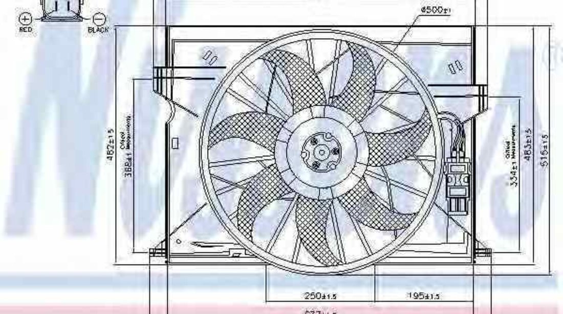 Ventilator radiator MERCEDES-BENZ E-CLASS W211 Producator NISSENS 85077