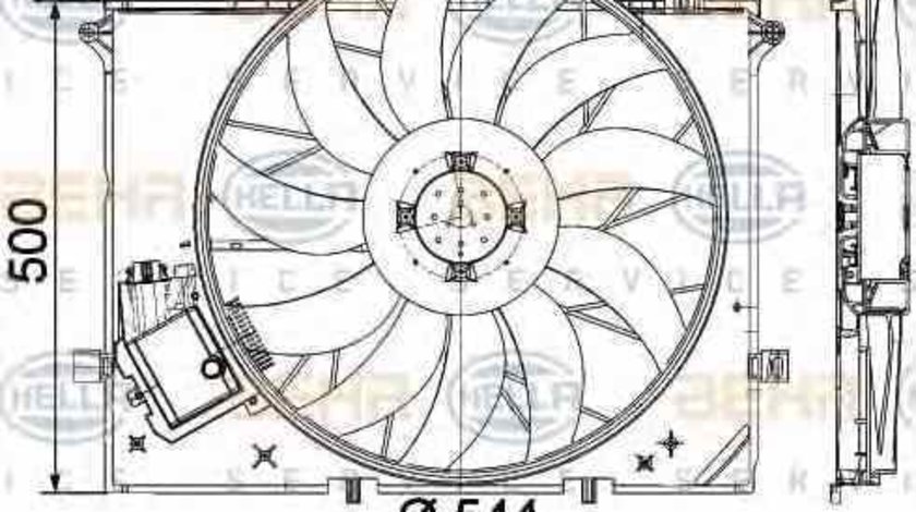 Ventilator radiator MERCEDES-BENZ SL R230 HELLA 8EW 351 040-091