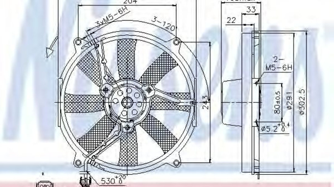 Ventilator, radiator MERCEDES C-CLASS Combi (S202) (1996 - 2001) NISSENS 85702 piesa NOUA