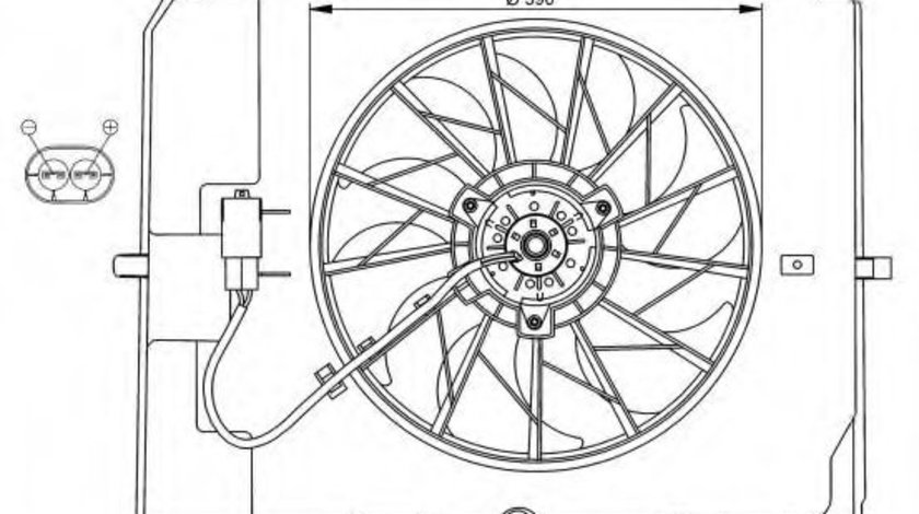 Ventilator, radiator MERCEDES C-CLASS Combi (S202) (1996 - 2001) NRF 47067 piesa NOUA