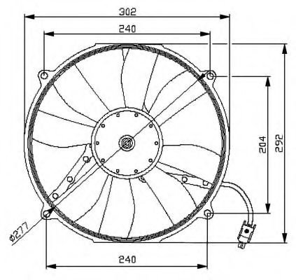 Ventilator, radiator MERCEDES C-CLASS Combi (S202) (1996 - 2001) NRF 47046 piesa NOUA