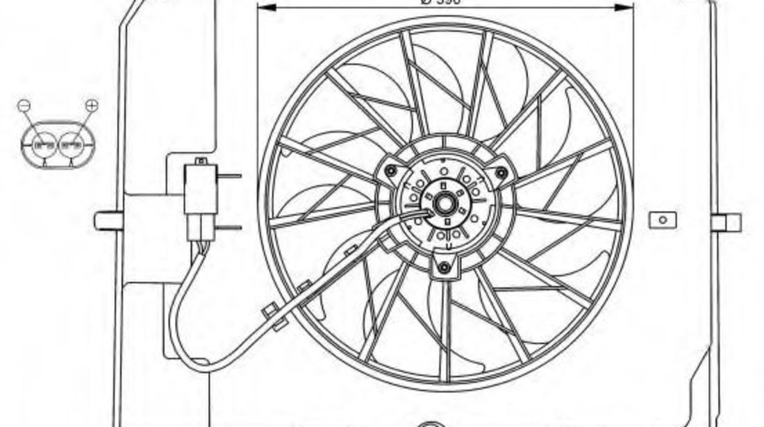 Ventilator, radiator MERCEDES C-CLASS (W202) (1993 - 2000) NRF 47067 piesa NOUA