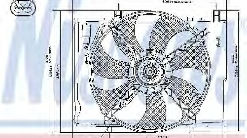 Ventilator, radiator MERCEDES C-CLASS (W202) (1993 - 2000) NISSENS 85290 piesa NOUA