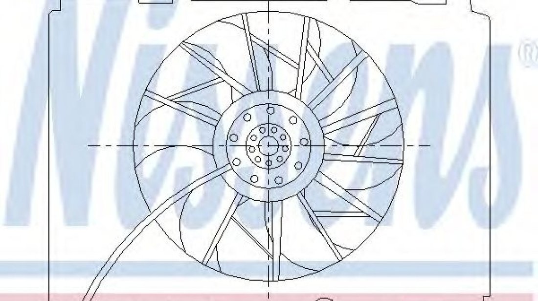 Ventilator, radiator MERCEDES CLK (C208) (1997 - 2002) NISSENS 85489 piesa NOUA